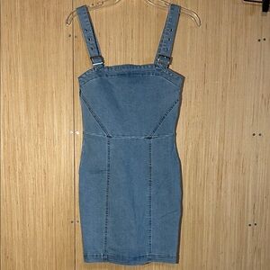 Forever 21 Blue Denim Dress Overalls